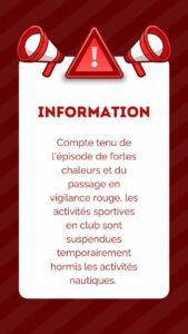 Canicule.. Dernières infos de la Ligue.. Gardons espoir pour le…
